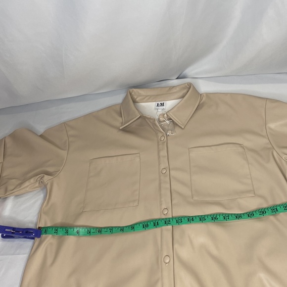 NWOT Vegan Leather Pleated Hem Dress - Hilary Macmillan sz X1 - Picture 8 of 9